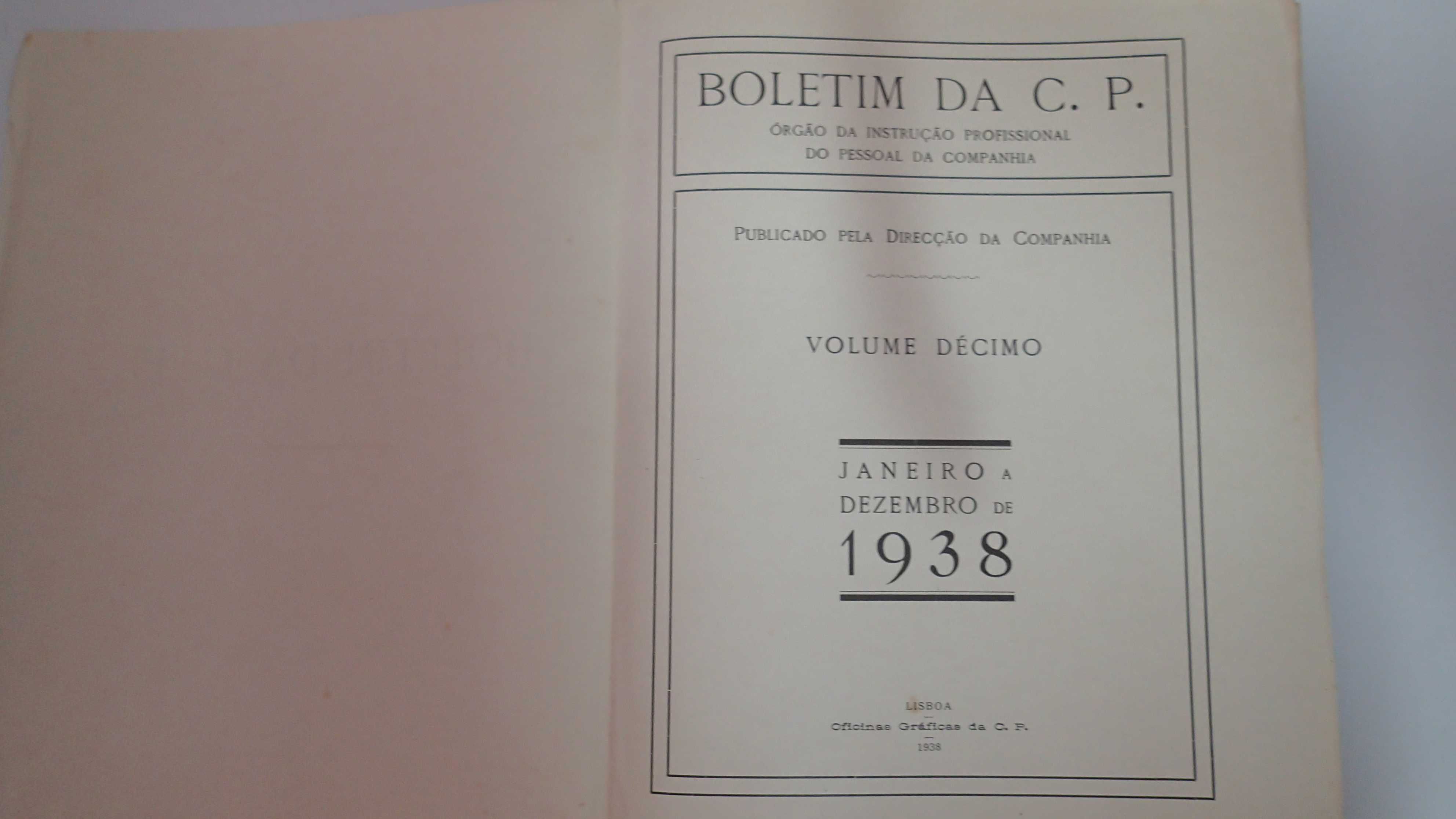 Boletim da CP ano 1938