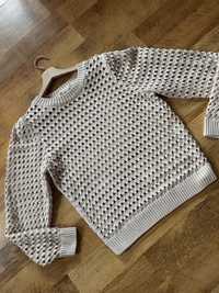 Sweter Modstrom S/36 bezowy damski azurowy