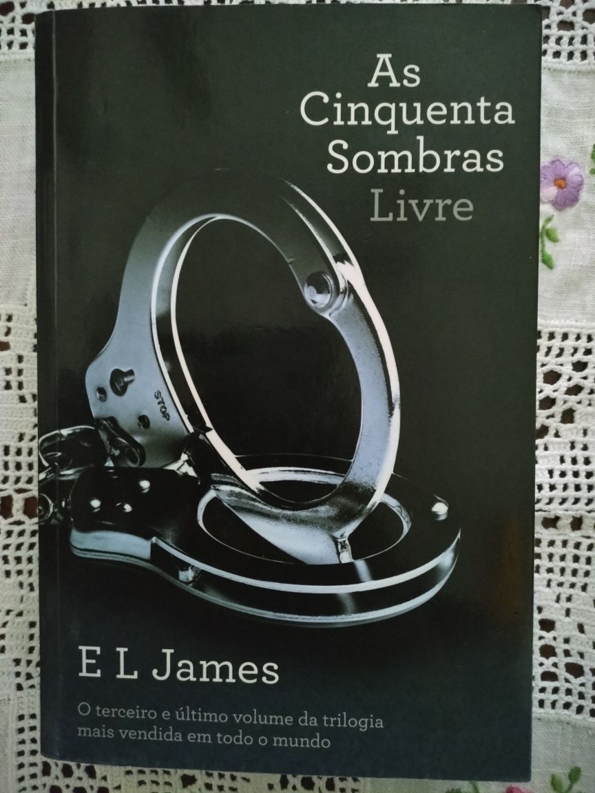 Livros eróticos trilogia As Cinquenta Sombras de E L James