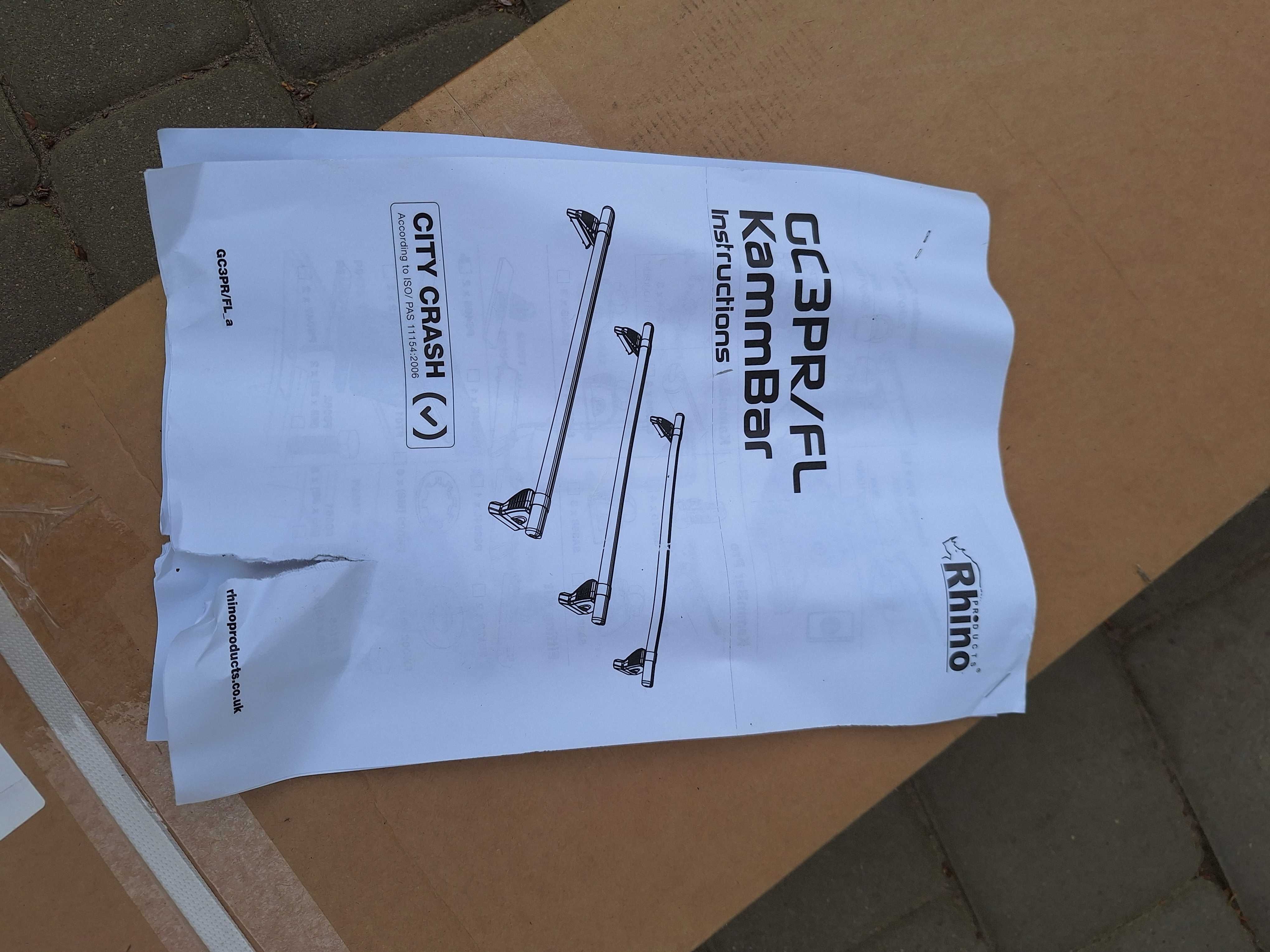 Poprzeczki Bagażnik dachowy Rhino Kammbar Pro GC3FL Berlingo Partner