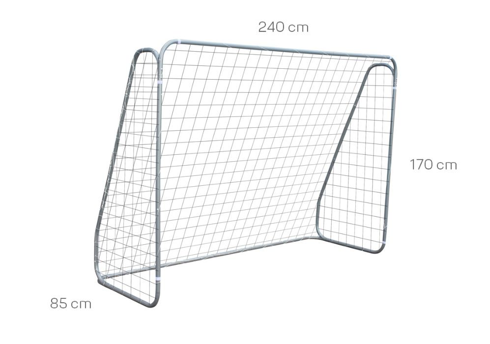 Bramka piłkarska o wymiarach 240 x 170 x 85 cm średnica rur 32 mm