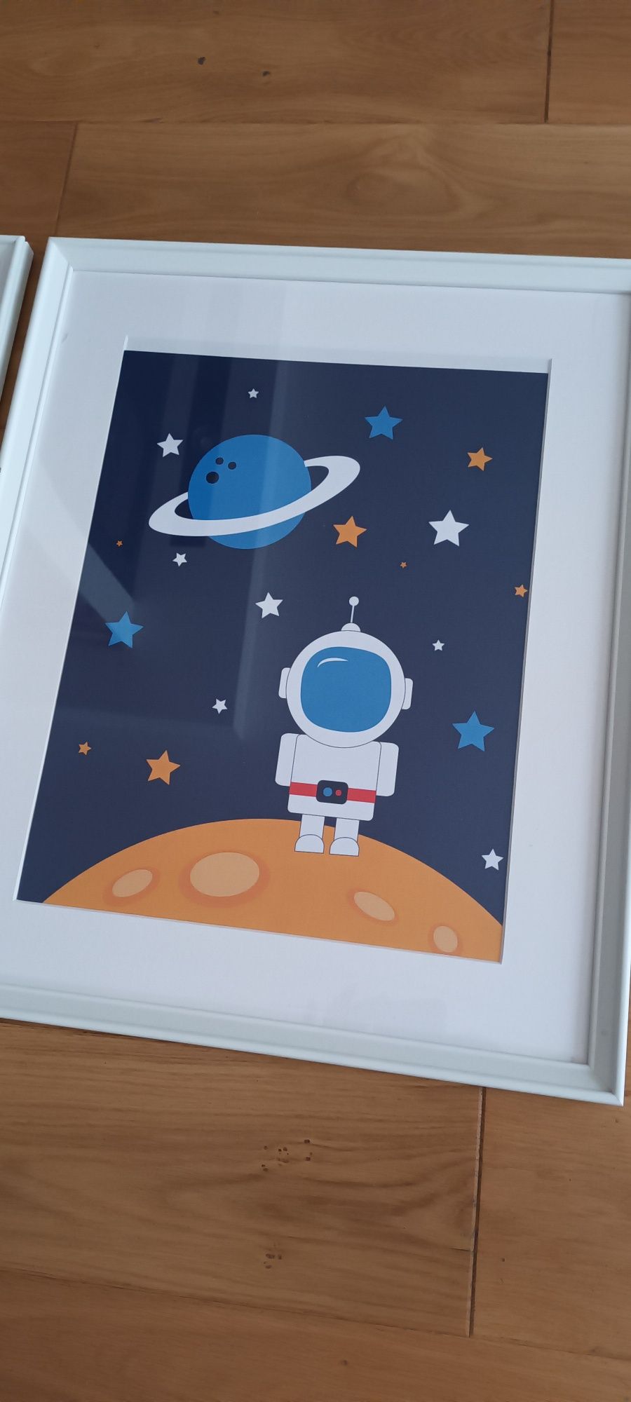 Zestaw 3 plakatów obrazy do pokoju dziecięcego kosmos planety