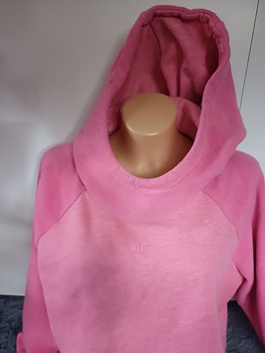 Bluza 4F krótka super bluza polar obersize różowa