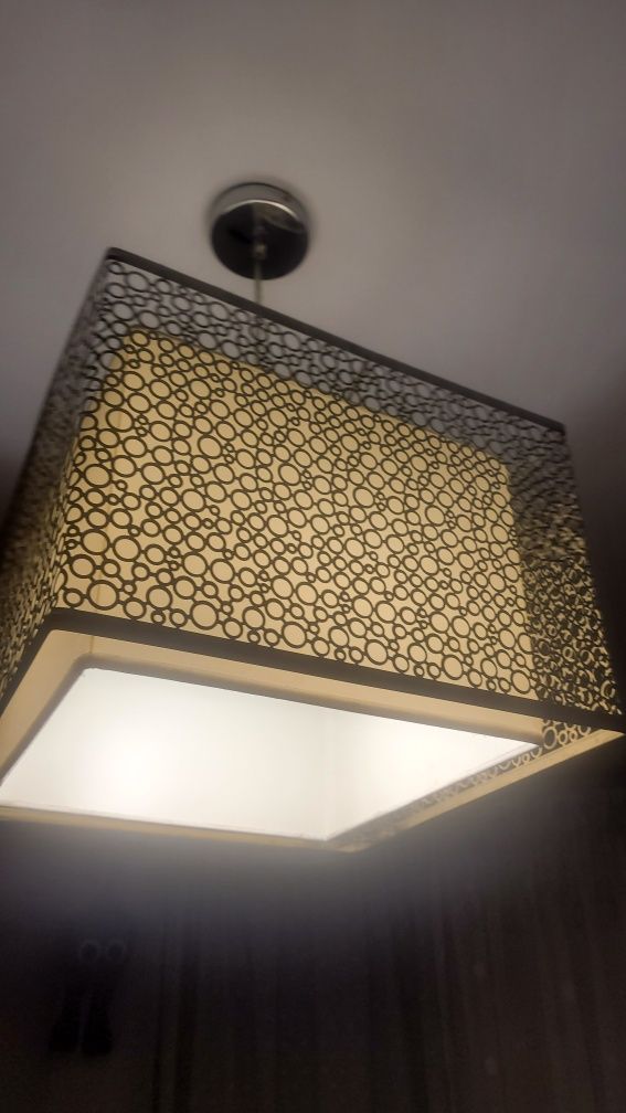 Lampa wisząca srebrna