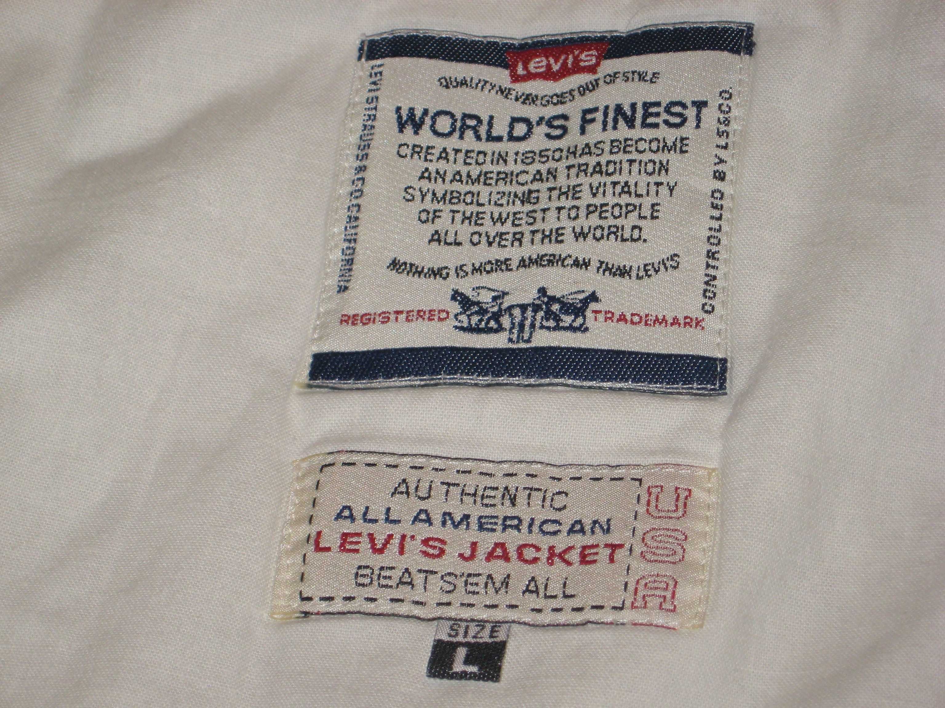 kurtka Levi Strauss Levis retro vintage oldschool haft lata 90. L duża