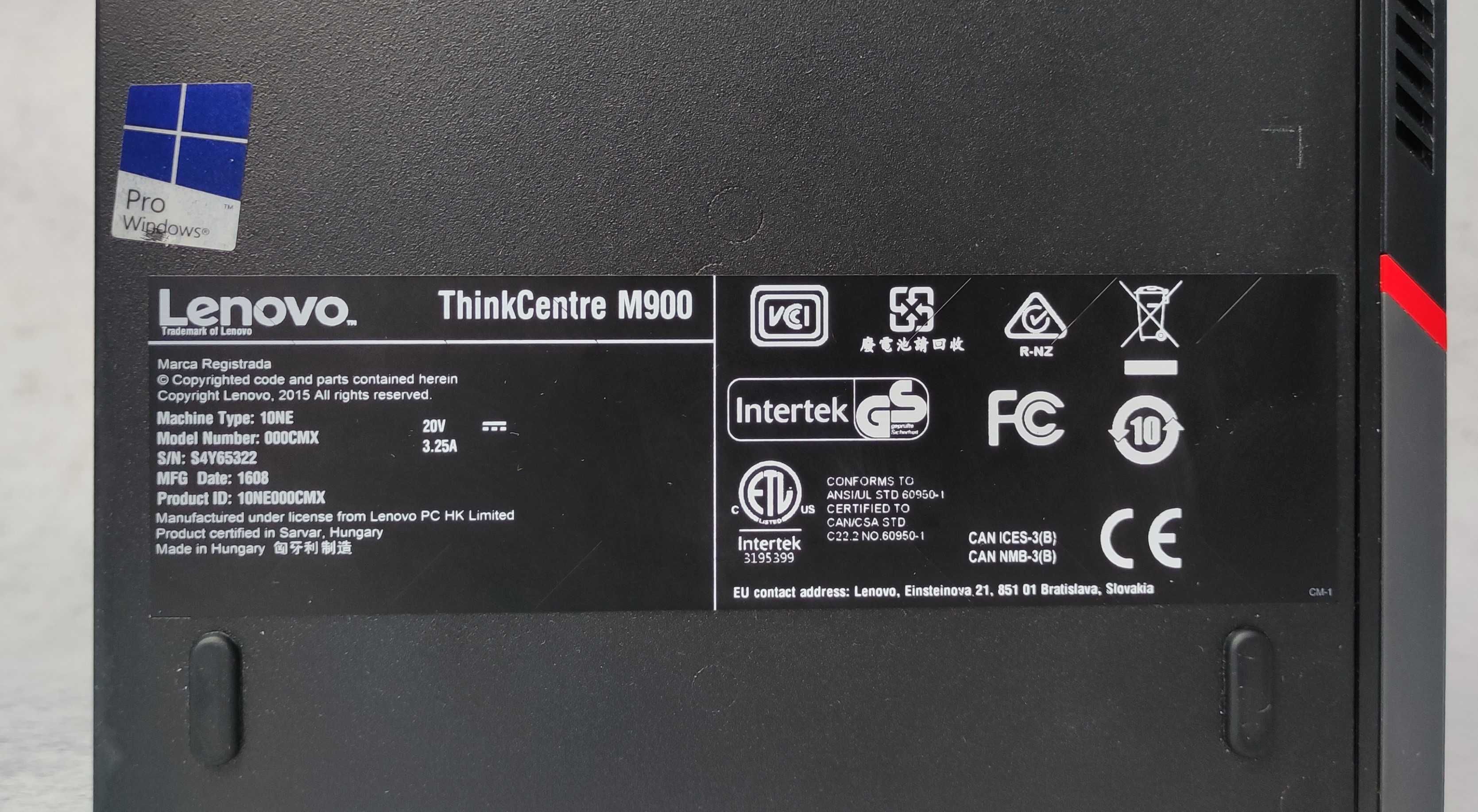 Комп'ютери ПК Lenovo M900 Tiny i5-6500t 8Gb SSD256 Гарантія 12 міс