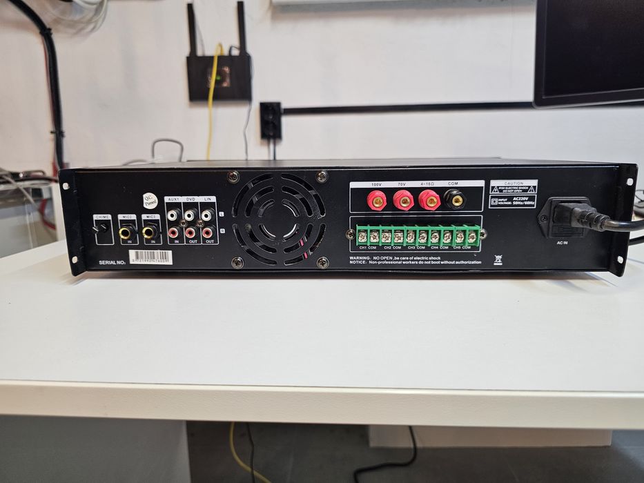 Підсилювач трансляційний QQ LPA 150FCD, з DVD/CD, на 5 каналів