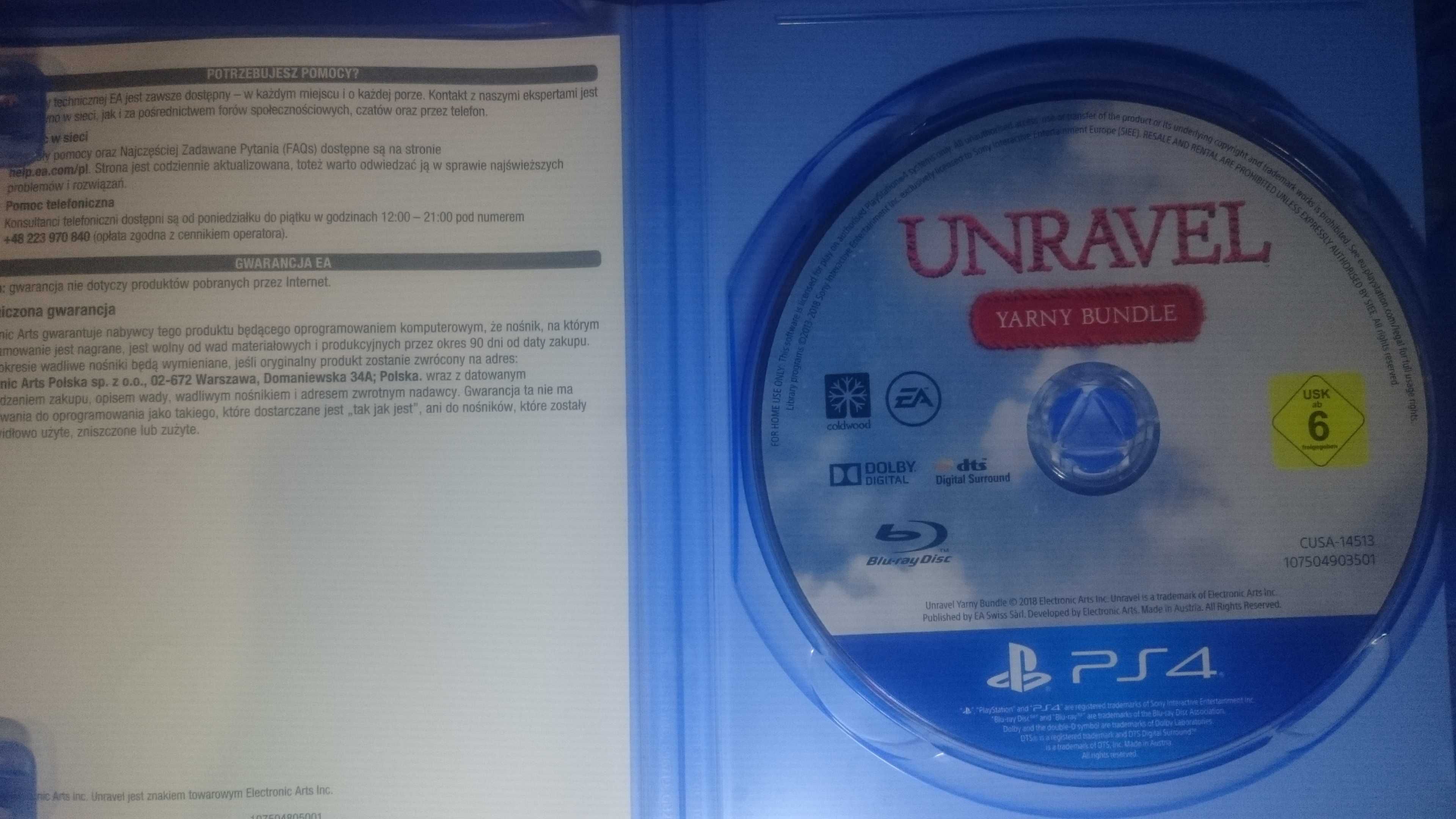 Unravel DWIE CZĘŚCI ps4 playstation 4 rayman it takes two lego ps5