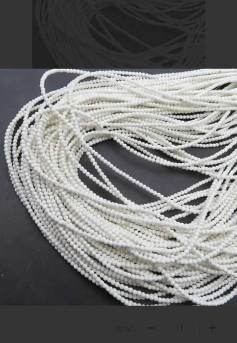Kamien naturalny turkus bialy 2mm