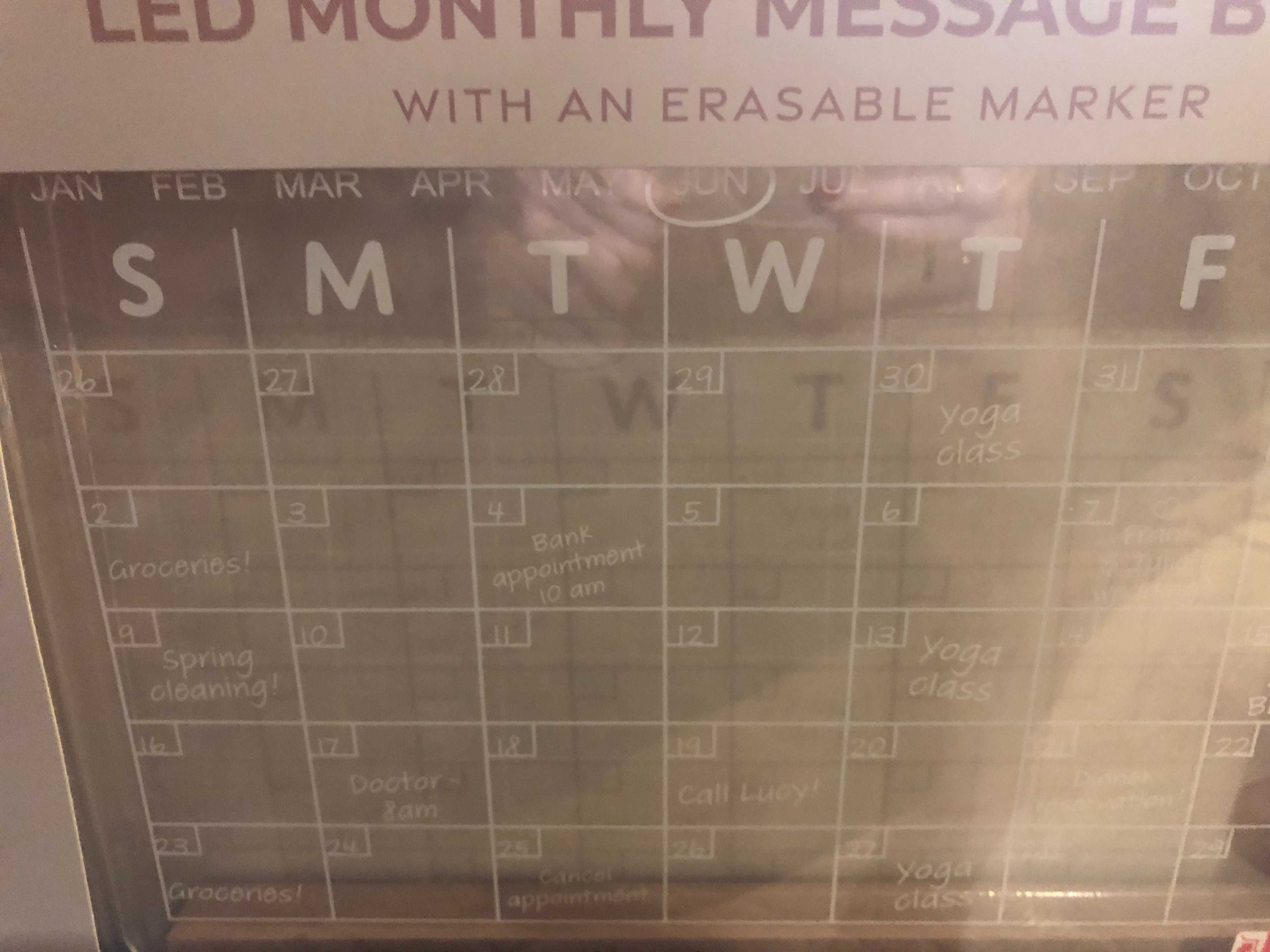 Tablica LED MONTHLY kalendarz świecący