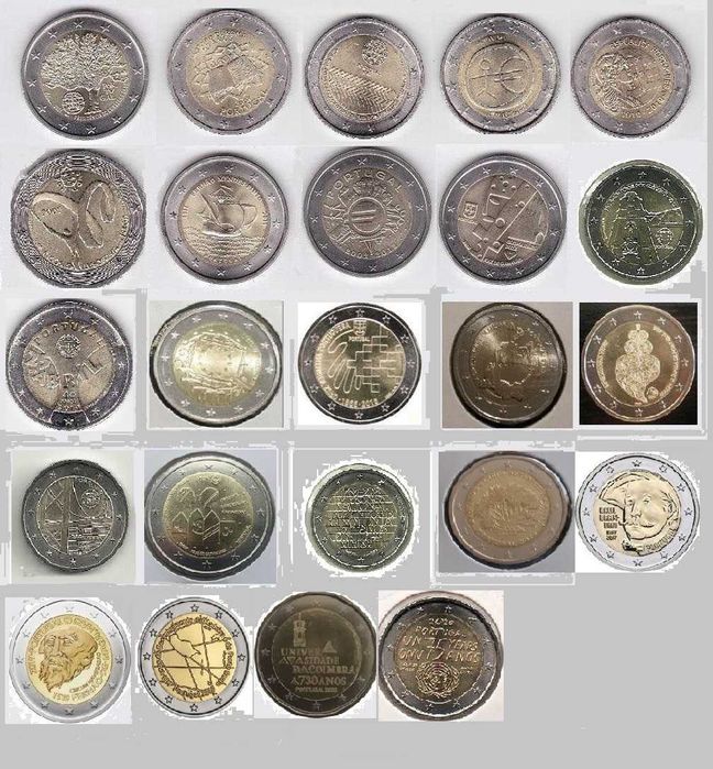 Portugal 2 euros moedas UNC