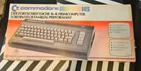 Commodore 16 z magnetofonem 1531 i zestawem gier i joystick