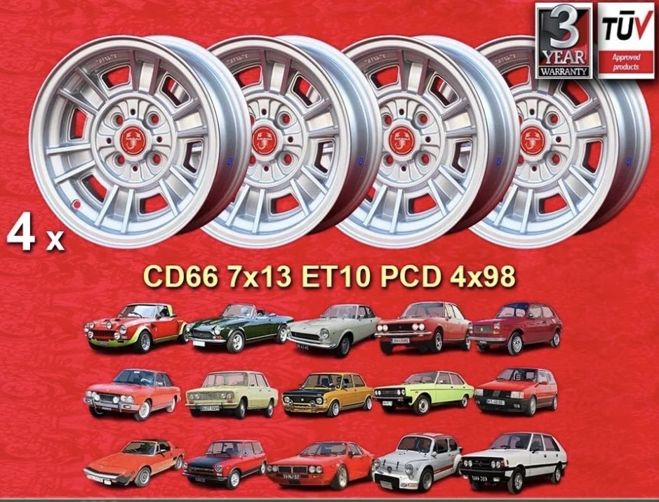 Alufelgi Fiat Abarth Cromodora CD66 13” 4x98 J7