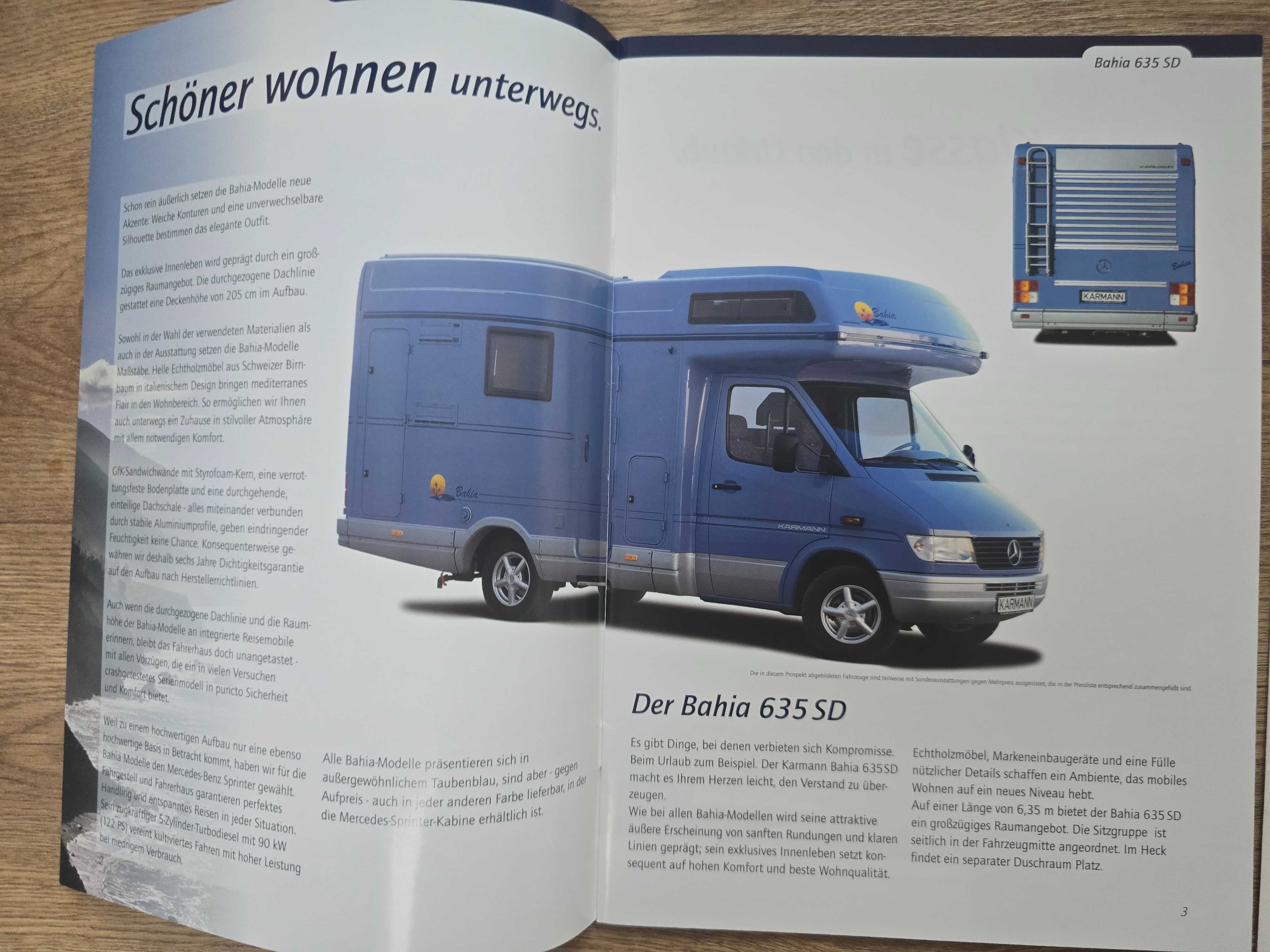 Prospekt Mercedes Karmann Bahia 635SD, 700H, 700B