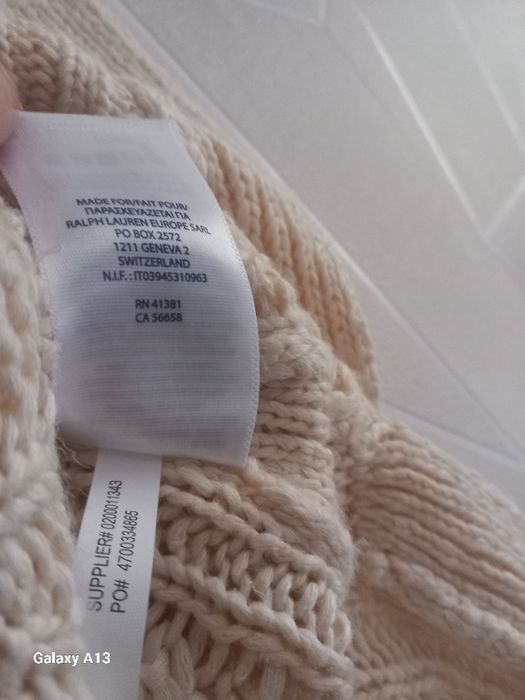 Ralph lauren sukienka sweterkowa M len jedwab