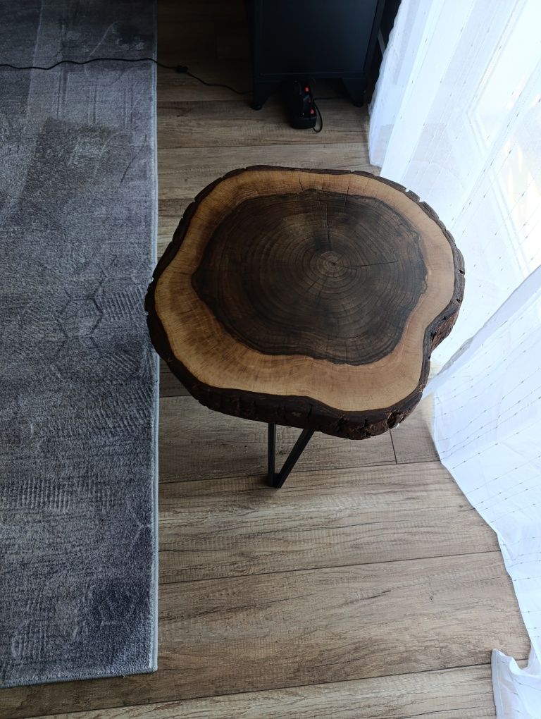 + Stolik stół drewno orzech + loft + modern + + nowy +