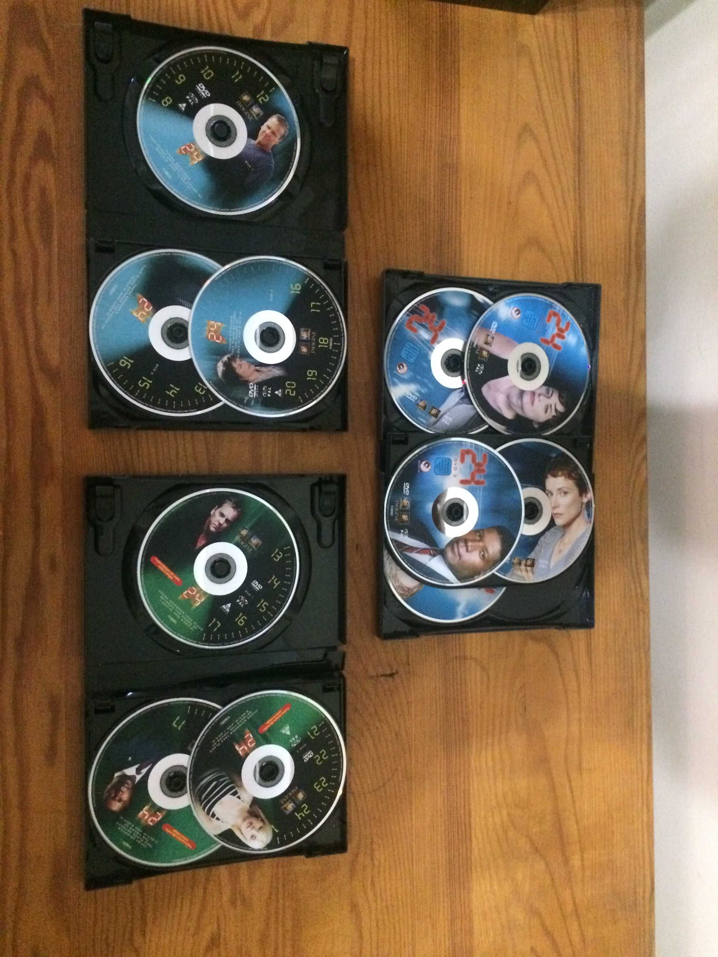 DVD Série 24 Horas. Temporadas 1,2 e 3 (72 episódios).20 DVDs.