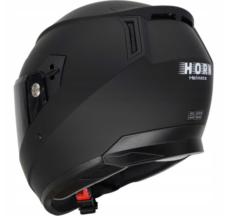 Kask motocyklowy Horn Predator czarna szyba, intercom ready XS-XL