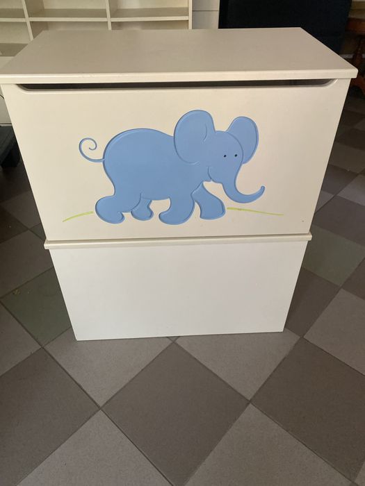 Skrzynia na zabawki  Meblik Słoń 2 sztuki