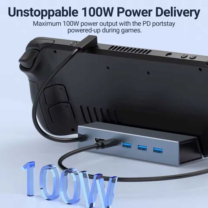 Док-станция Onvian 5в1 Steam Deck (HDMI/3хUSB 2.0/USB-C 100W)