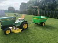 Traktorek kosiarka John Deere 314 z przyczepką