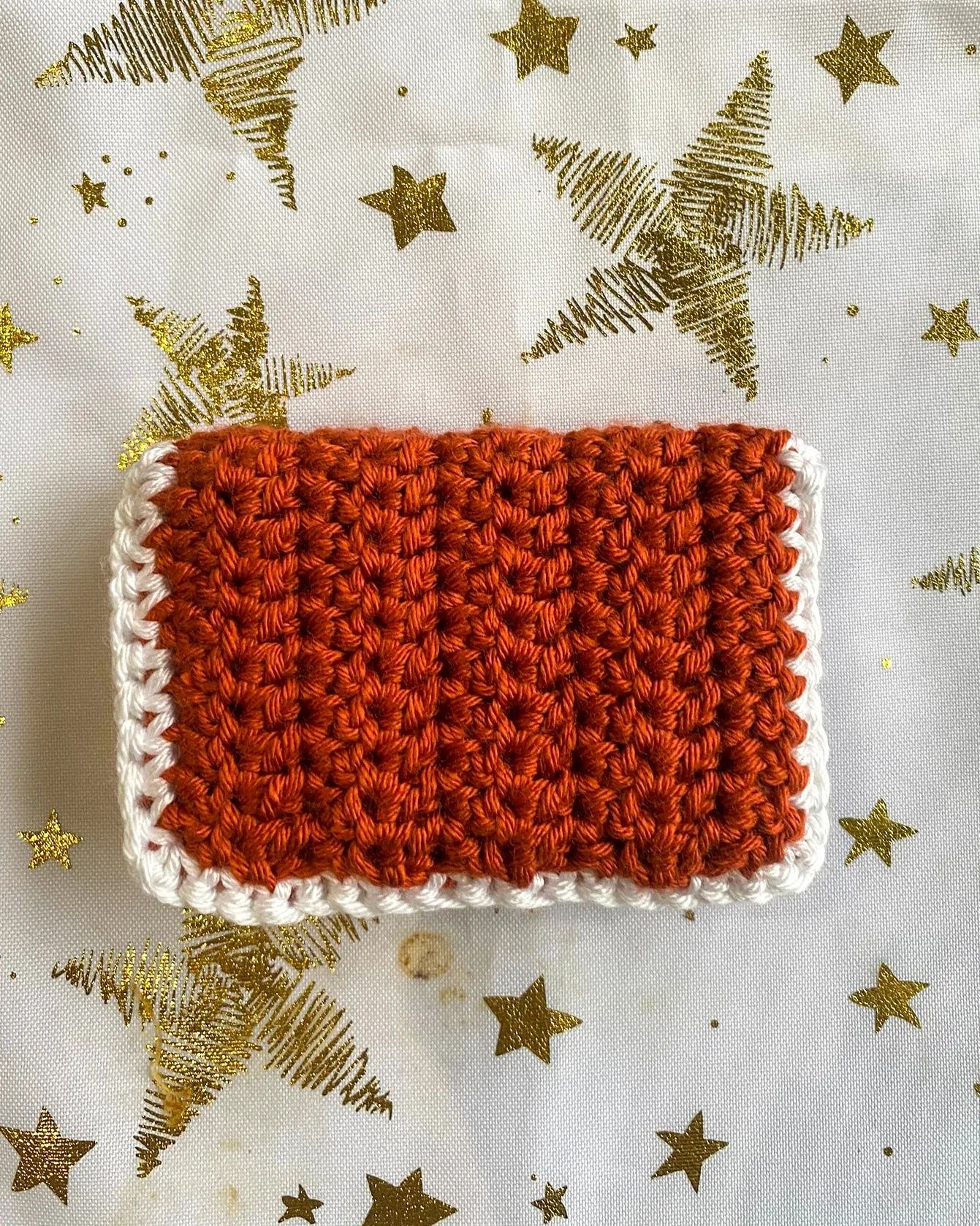 Porta cartões feito à mão em crochet