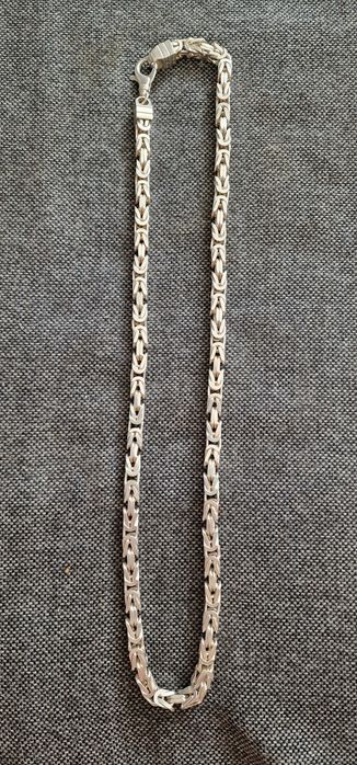 Łańcuszek Srebrny Splot Królewski Pr.925