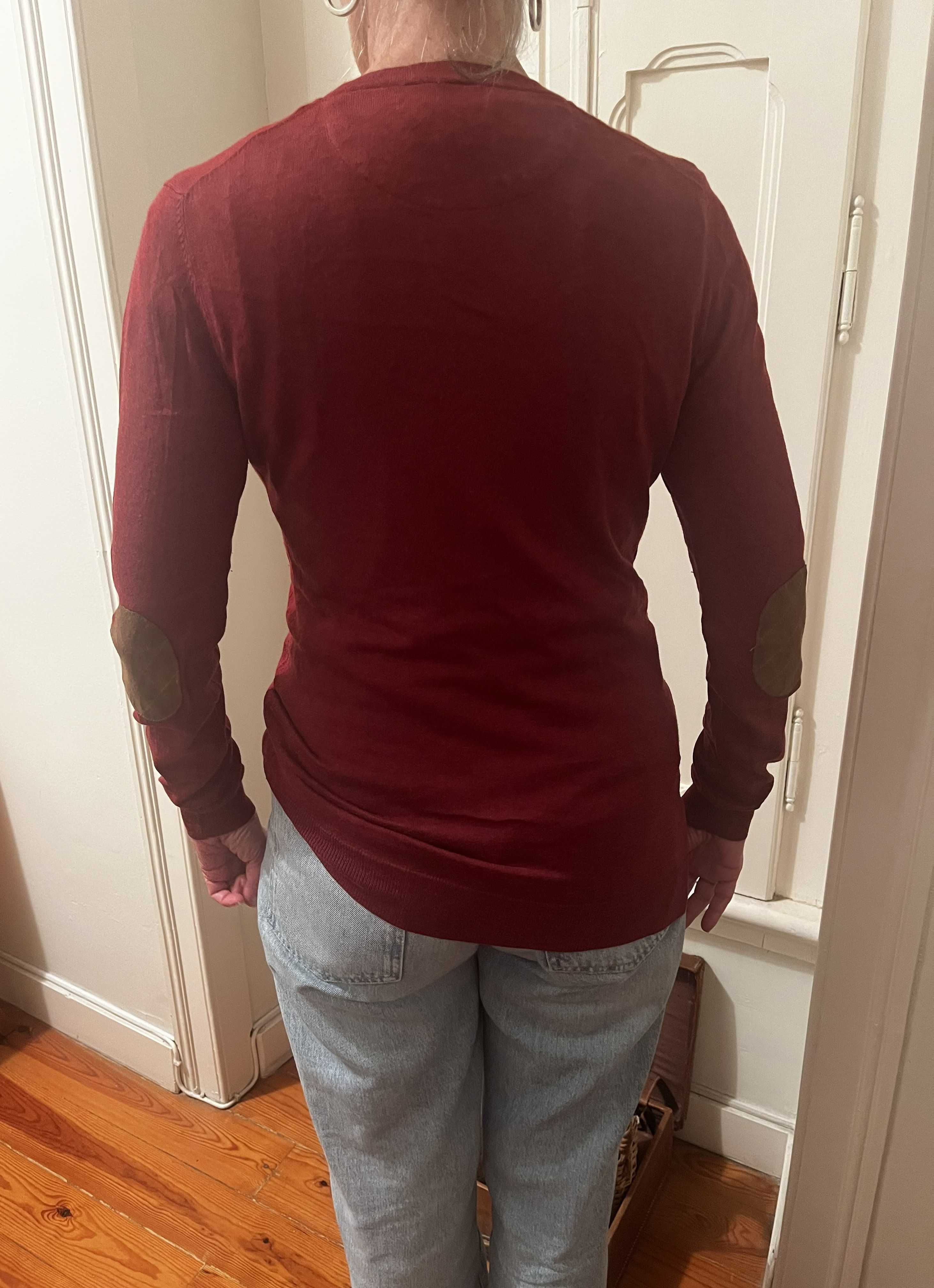 Cardigan bordeaux Massimo Dutti