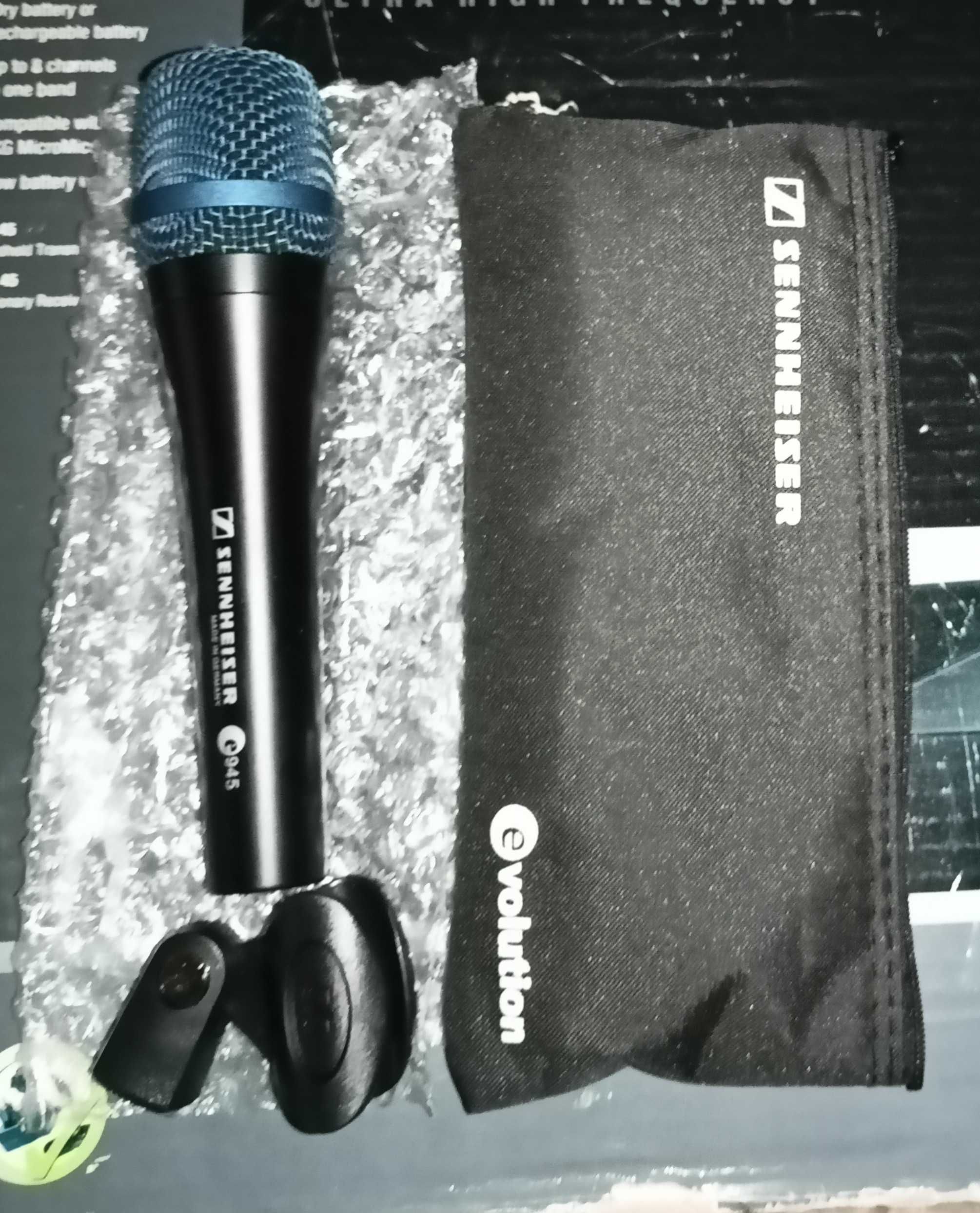 Mikrofon Sennheiser E 945 - z etui, mikrofon i uchwyt - stan BDB
