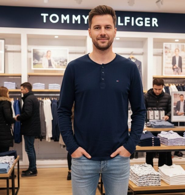 Чоловічий лонгслів Tommy Hilfiger, розмір XL, джемпер, реглан, светр
