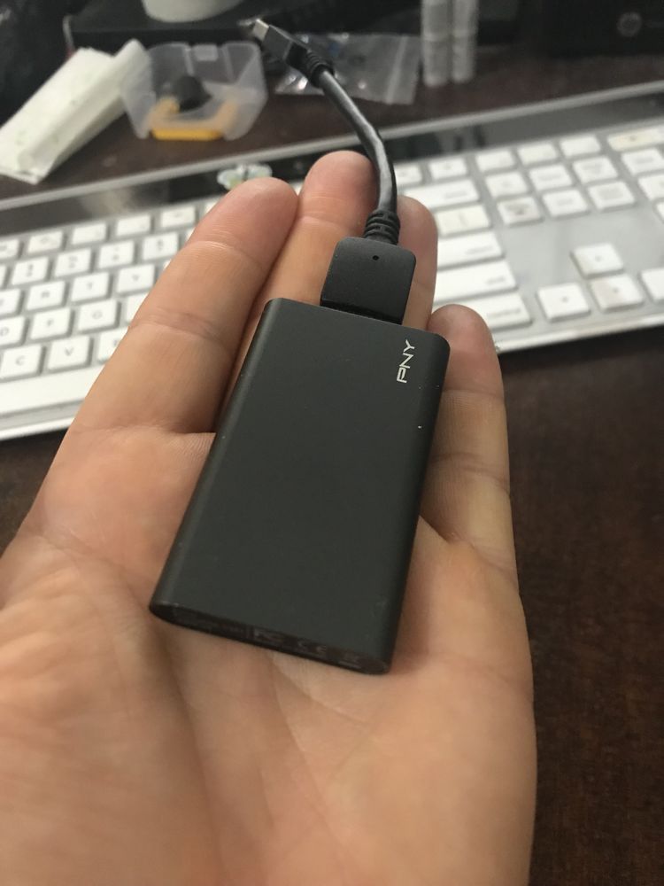 Usb 3.1 ssd 480gb pny elite портативний ссд