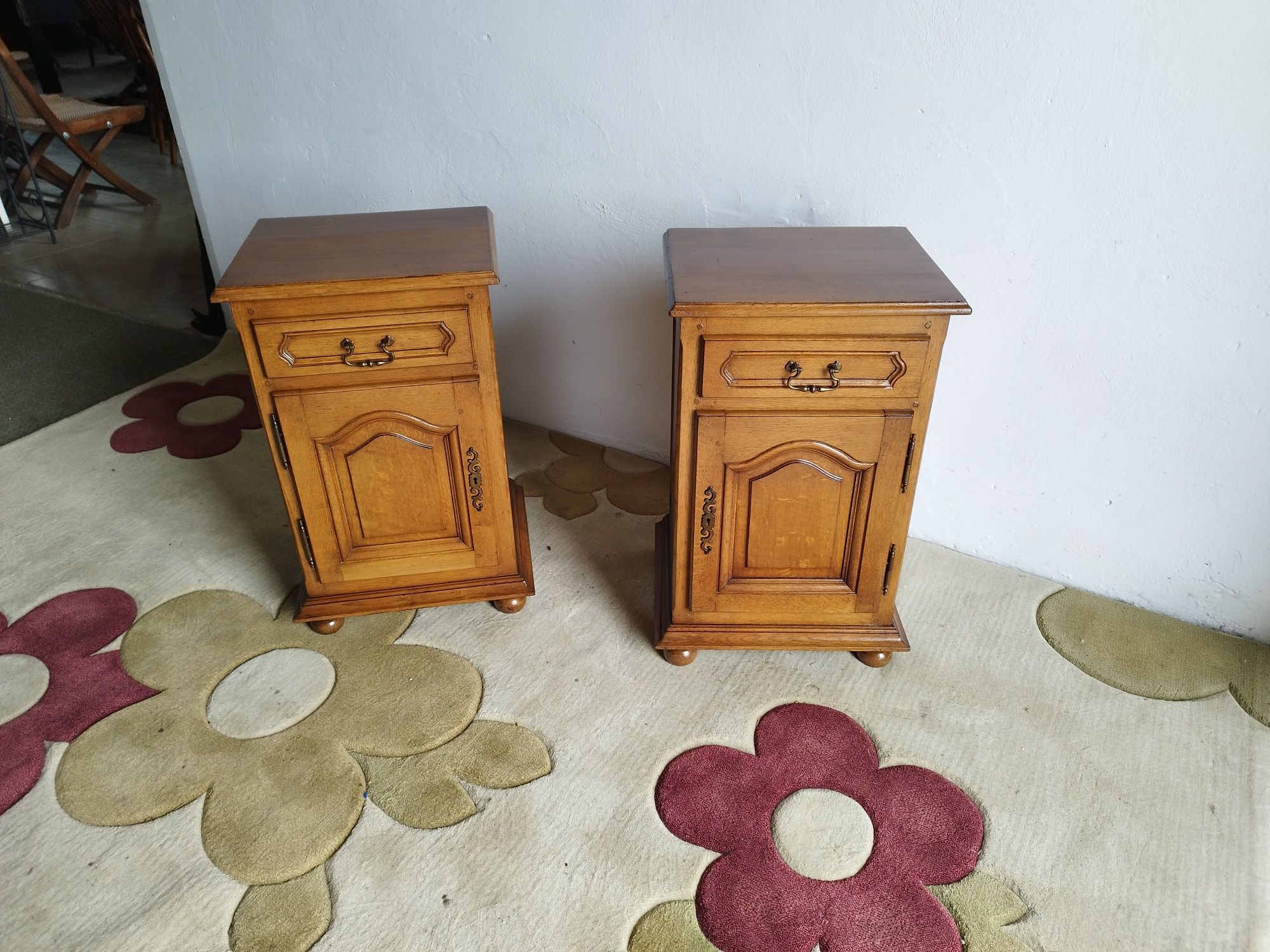szafki nocne drewno dębowe Antyk Vintage