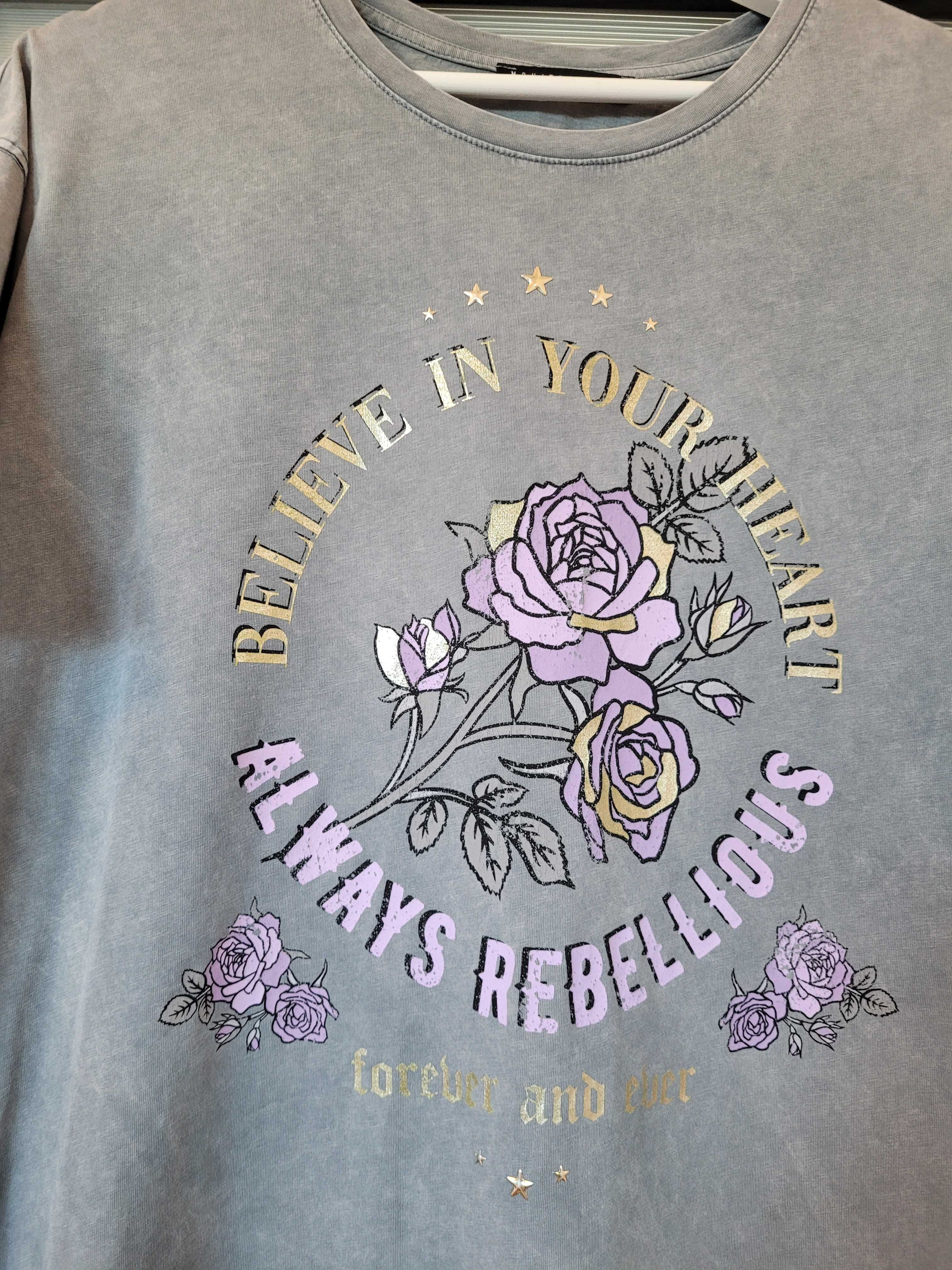 MOHITO koszulka bluzka t-shirt oversize r. 38 szara