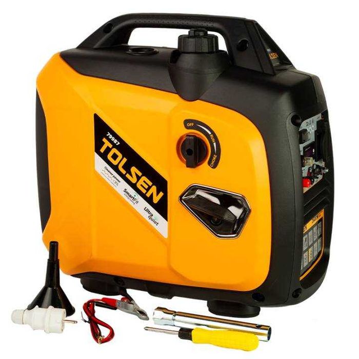 Генератор инверторный Tolsen 2400W бензиновый/2,4кВт/ЭКО режим/медь/г1