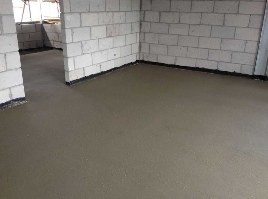 Стяжка пола, Полусухая стяжка, Стяжка підлоги, Напівсуха стяжка