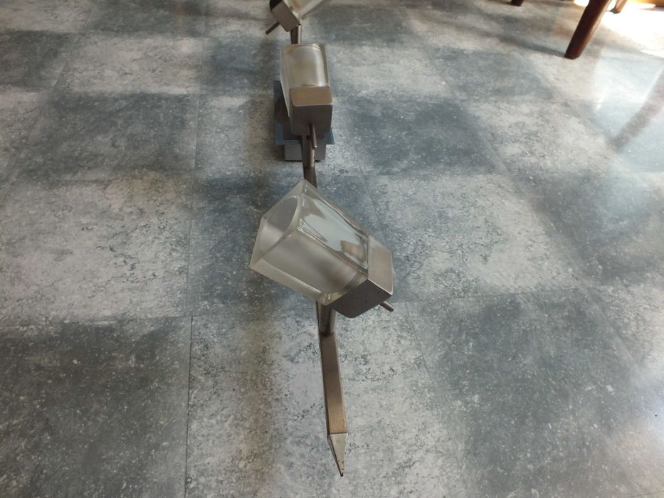 lampa sufitowa KANLUX 90cm metal satyna,4 szklane klosze obrotowe 230V