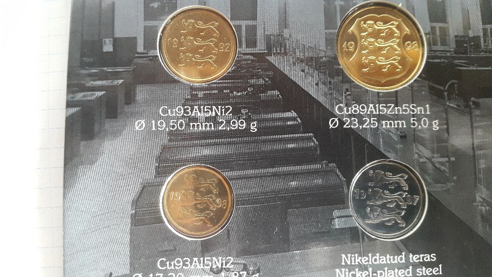 Банковский набор монет Эстонии