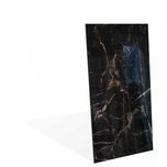 Płyta 120x280 czarny marmur polerowany | Gres połysk luksusowy glamour