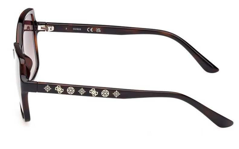 Okulary przeciwsłoneczne Guess GU00100 brązowe panterki 52F
