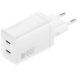 Ładowarka sieciowa 4smarts PDPlug Dual   45W GaN 2xUSB-C biała
