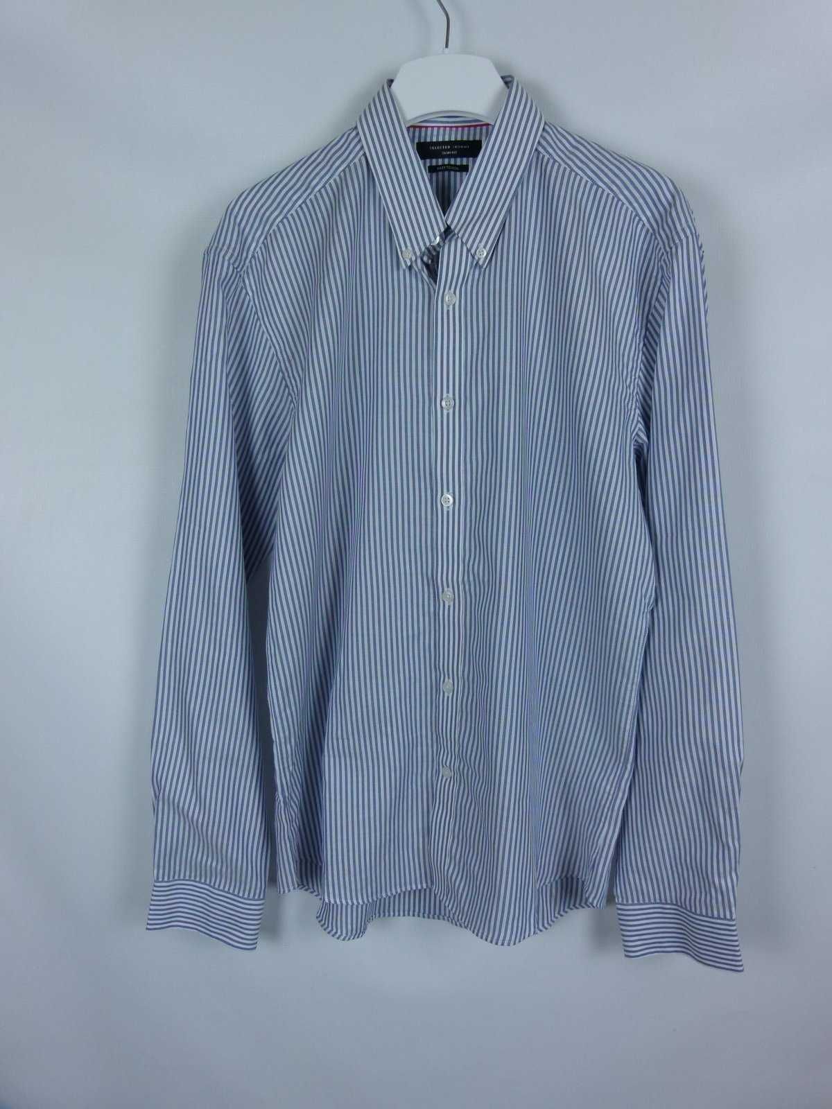 Selected Homme koszula w paski bawełna / L - 42
