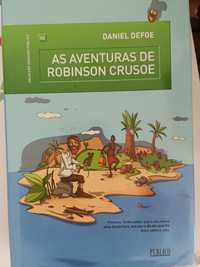 Livro "As aventuras de Robinson Crusoe."