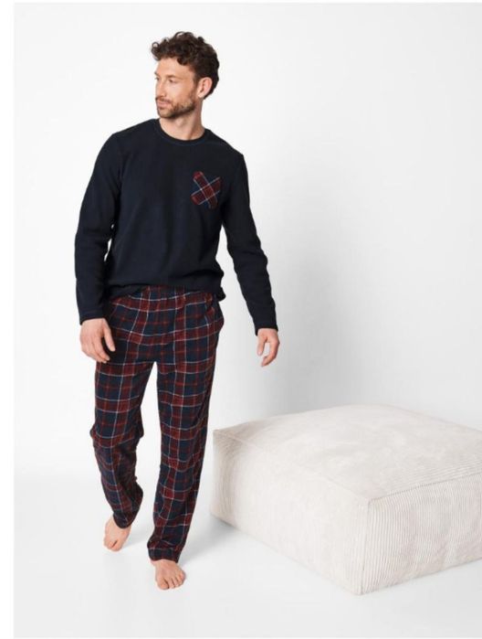 M-L-XL Тепла флісова чоловіча піжама, livergy.