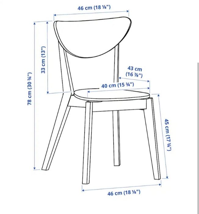 Cadeira branca NORDMYRA (possibilidade de conjunto)