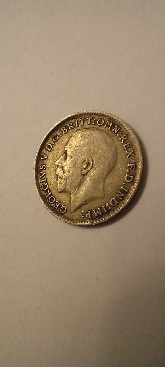 Srebro 3 Pence Wielka Brytania Anglia 1921r