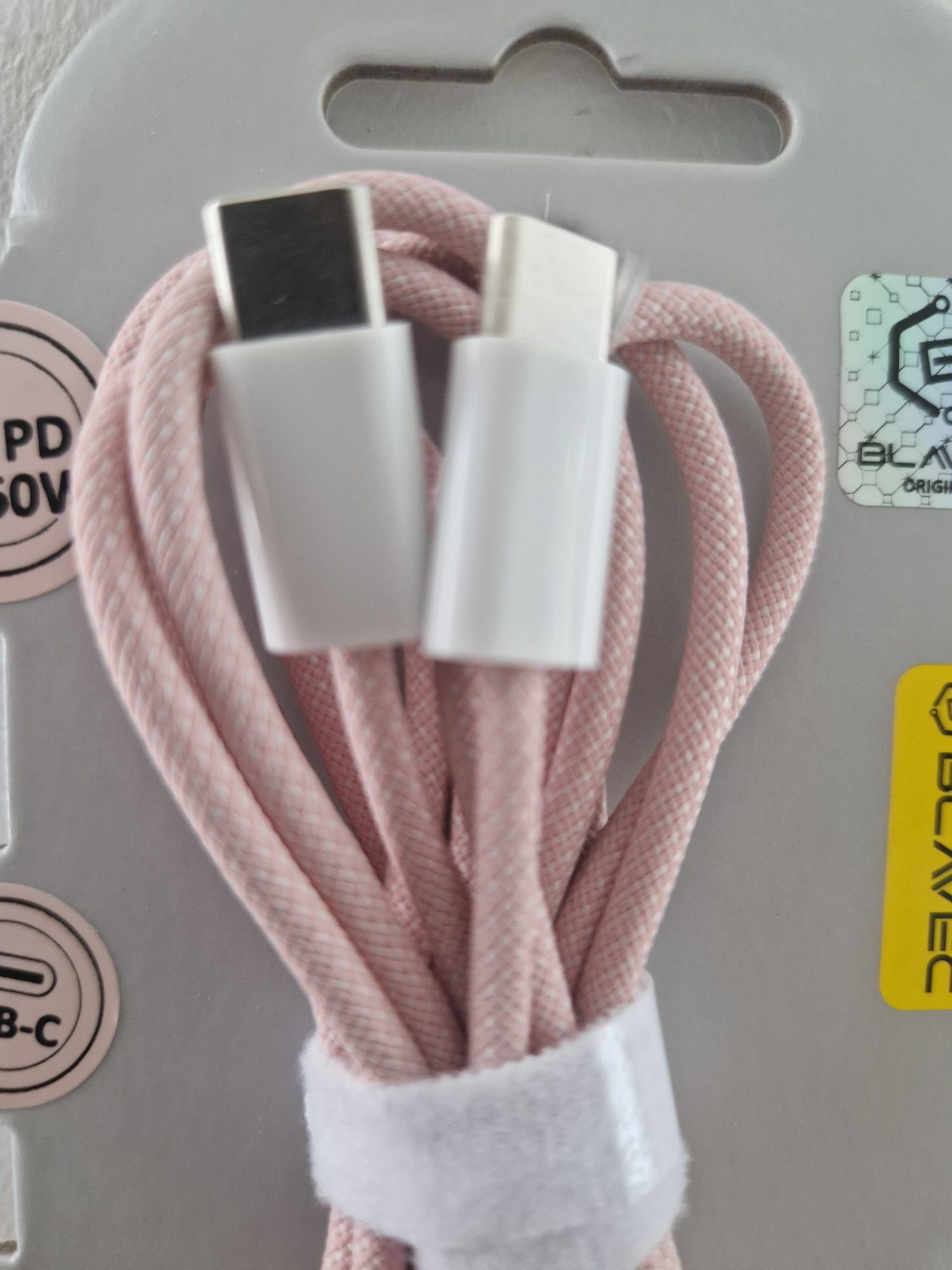Blavec Kabel Candy oplot - Typ C na Typ C - PD 60W 3A 2 metry Apple