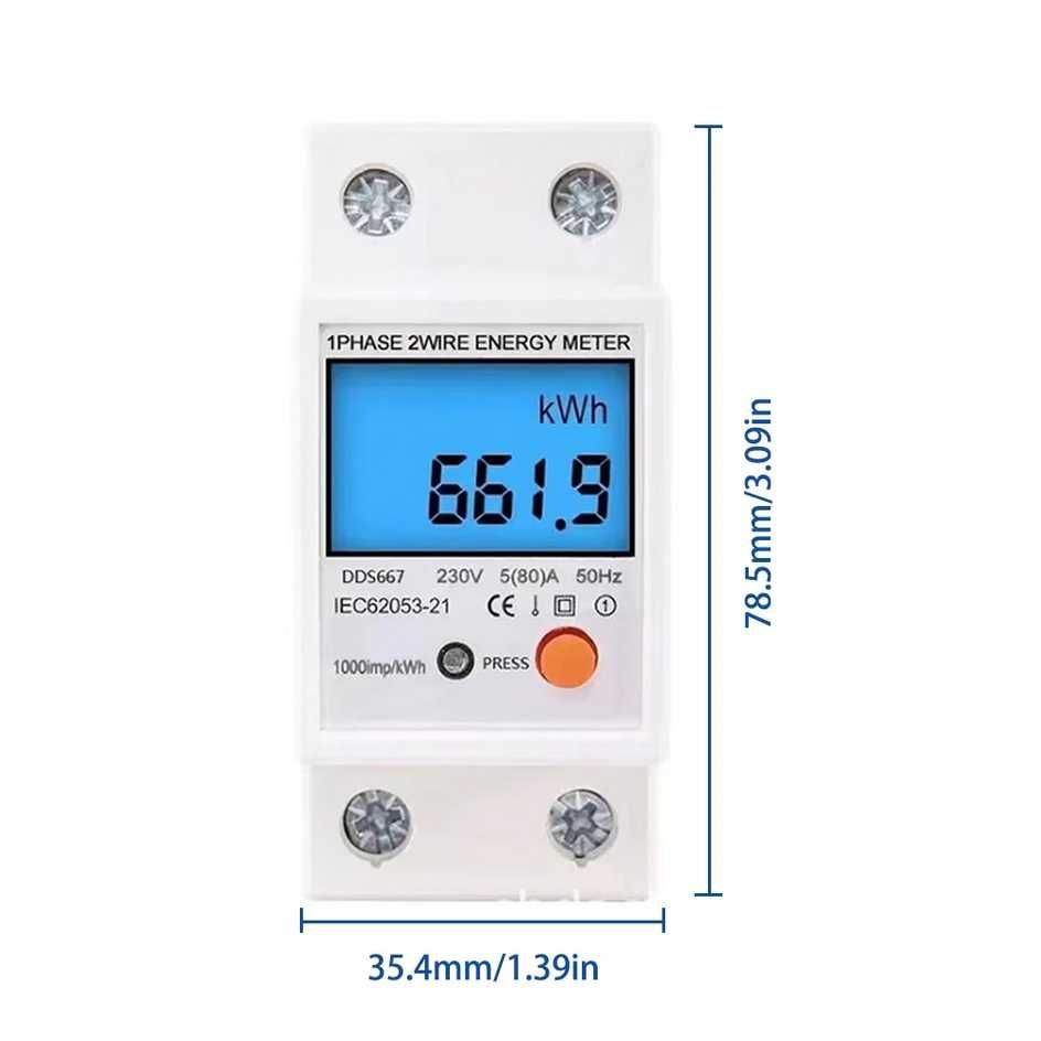 Medidor consumo energia kWh AC 230V 50Hz DIN ᴬ —ENVIO GRÁTIS—PROMOÇÃO—