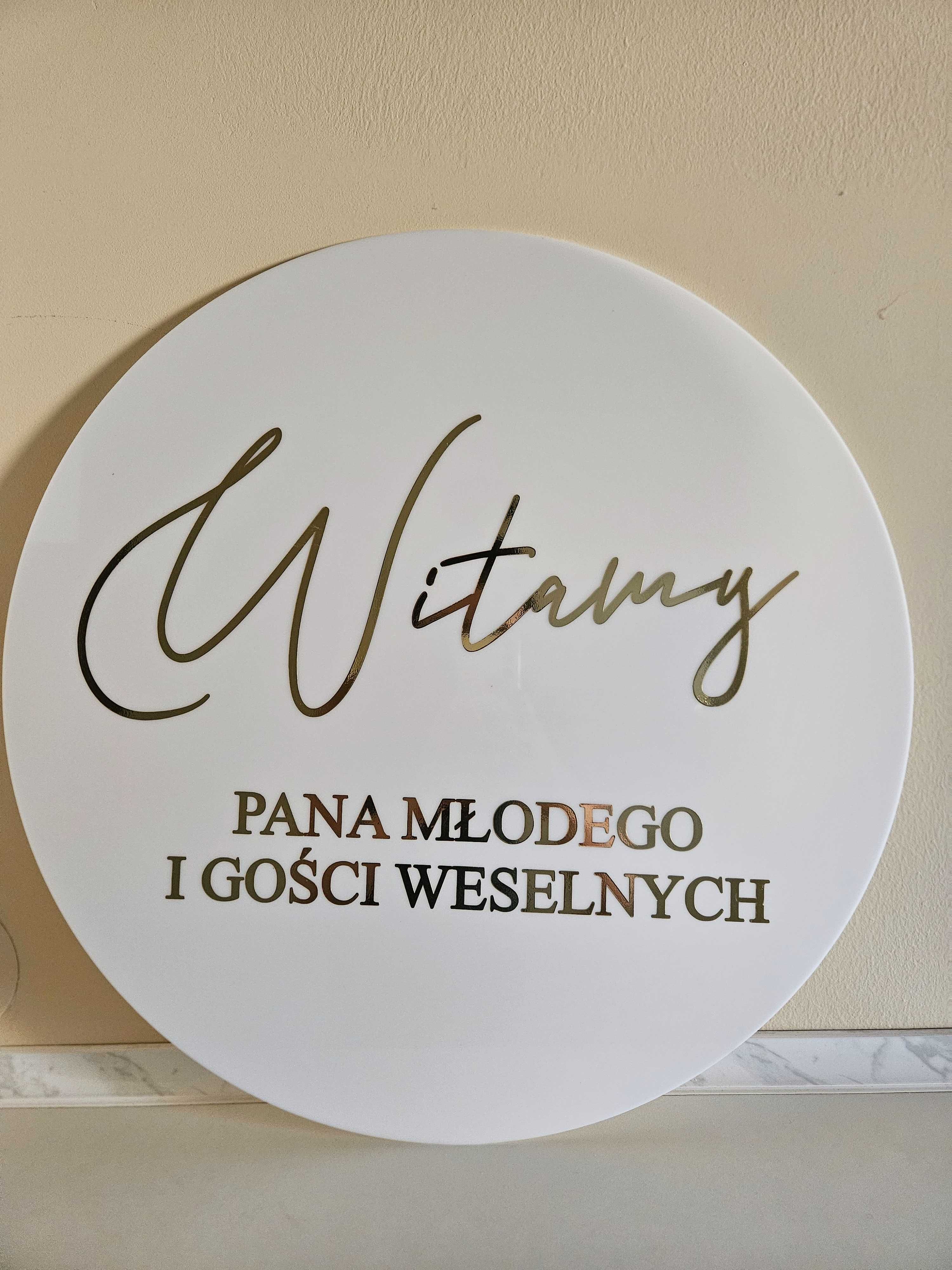 Tablica powitalna, Witamy Pana Młodego i Gości Weselnych