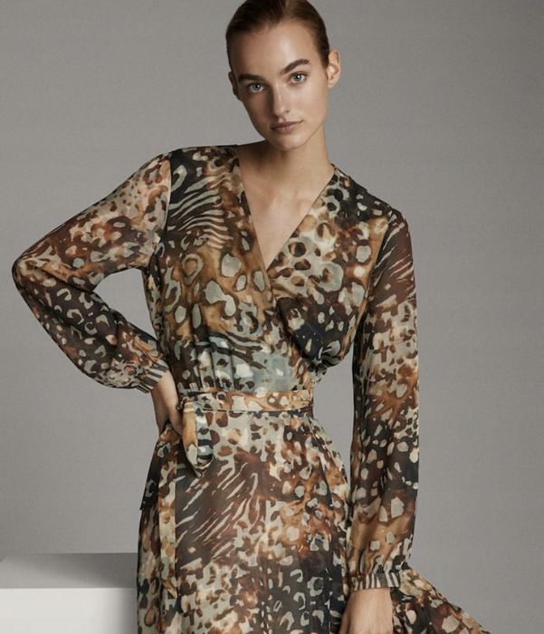 Sukienka kopertowa Massimo Dutti L/40