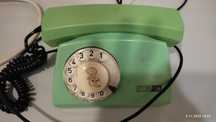 Telefon RWT, tulipan stacjonarny,zielony sprawny